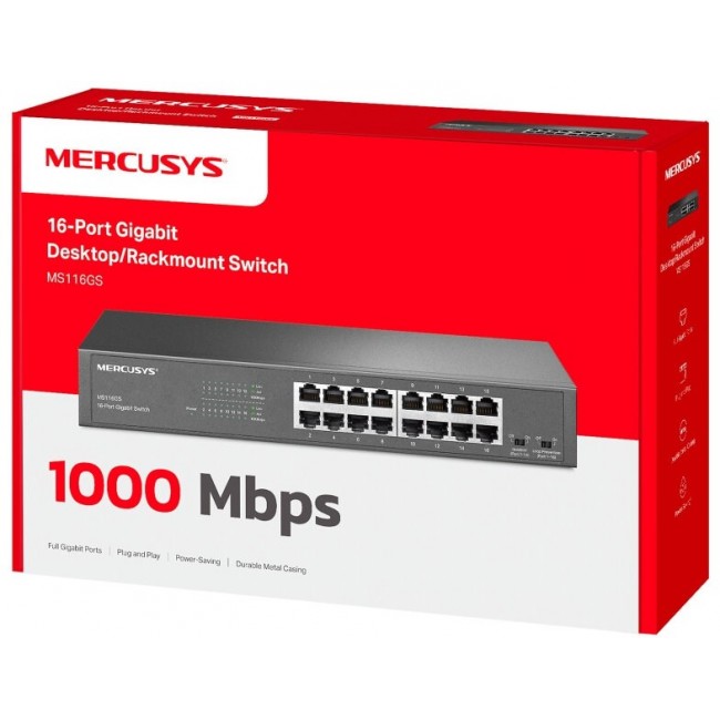 Mercusys MS116GS Network Switch Black