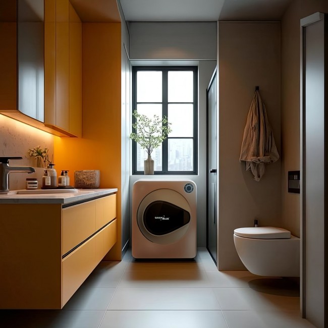 GreenBlue GB405 Tumble Dryer Electric Clothes 830W 3kg Mini Travel Vented Freestanding Wall Mount 5 Drying Programs GreenBlue GB405 Tumble Dryer Electric Clothes 830W 3kg Mini Travel Vented Freestanding Wall Mount 5 Drying Programs