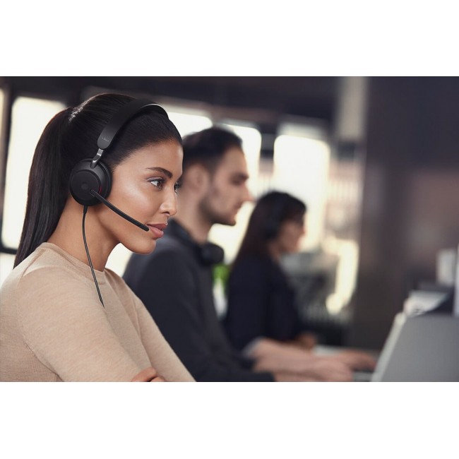 Jabra Evolve2 40 SE Headset Wired Head-band Calls/Music USB Type-C / USB Type-A Black