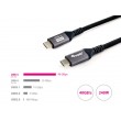 Equip USB 4 Gen 3 C to C Cable, M/M, 2.0m, PD3.1 240W, 8K/60Hz, 40Gbps, Black