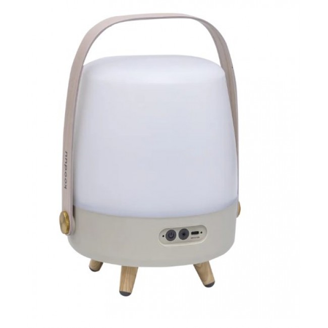 Kooduu Lite-up PLAY Mini Mono portable speaker Sand, White, Wood 8 W