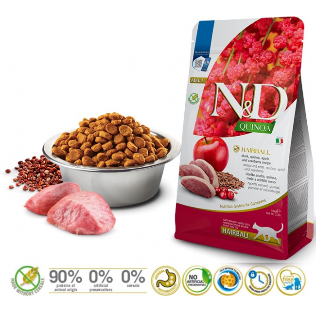 FARMINA N&D Quinoa Hairball - dry cat food - 1.5 kg FARMINA N&D Quinoa Hairball - dry cat food - 1.5 kg