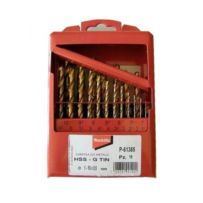 TITANIUM DRILL BIT SET HSS-G TIN 19pcs 1-10mm TITANIUM DRILL BIT SET HSS-G TIN 19pcs 1-10mm