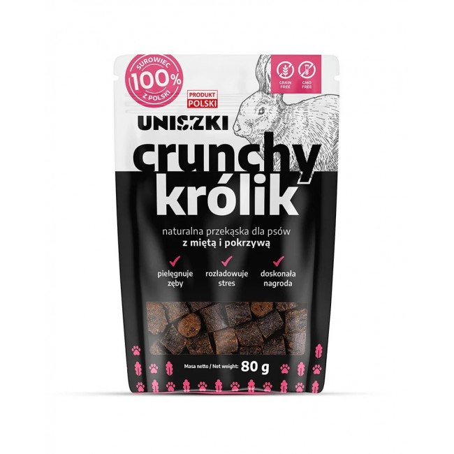 UNISZKI Crunchy Rabbit with Mint and Nettle - Dog Treat - 80g
