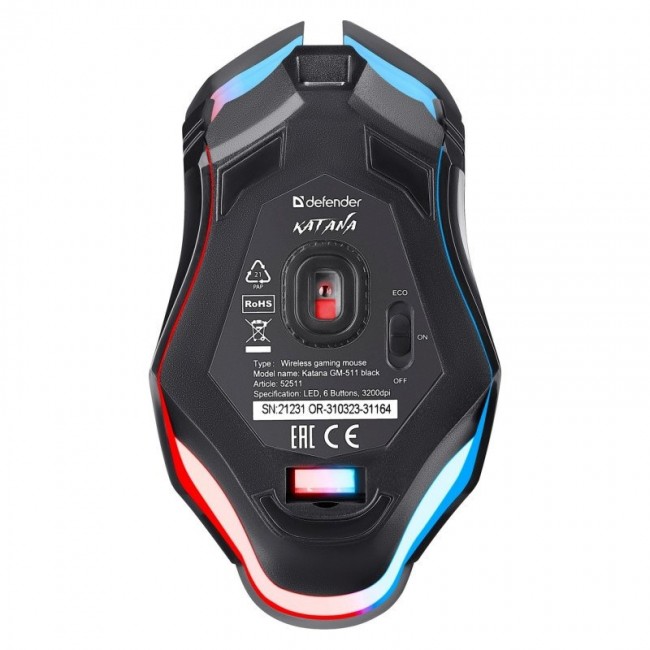 WIRELESS MOUSE DEFENDER KATANA GM-511 RF 3200DPI 7P WIRELESS MOUSE DEFENDER KATANA GM-511 RF 3200DPI 7P