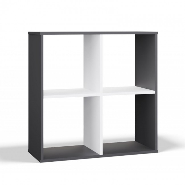 MALAX 2X2 SHELVING UNIT, ANTHRACITE/WHITE MALAX 2X2 SHELVING UNIT, ANTHRACITE/WHITE