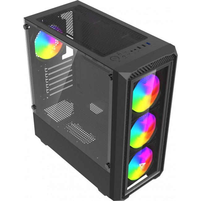 Savio Noctis Glass RGB Cube Black