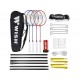 Wish Alumtec badminton racket set 4 rackets + 3 ailerons + net + lines