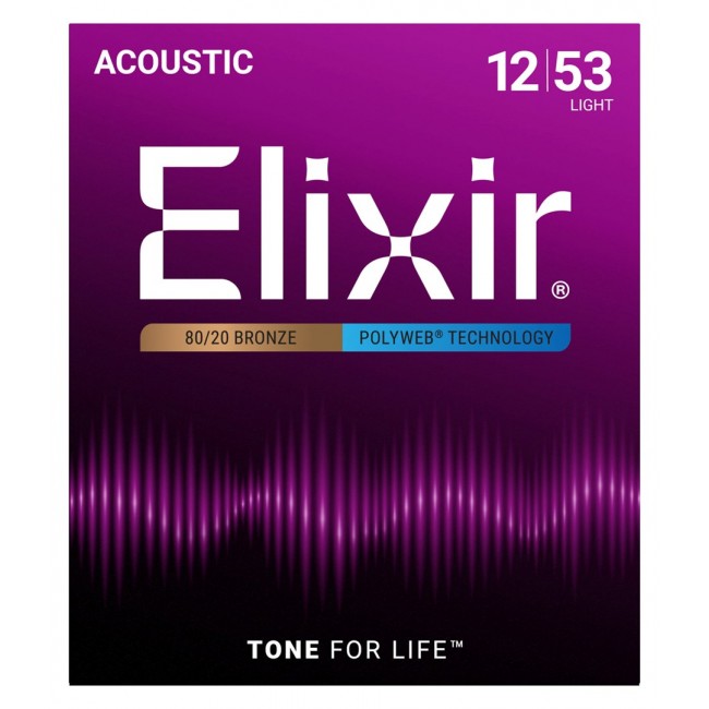 Elixir 11050 Light (12-53) PW - acoustic guitar strings