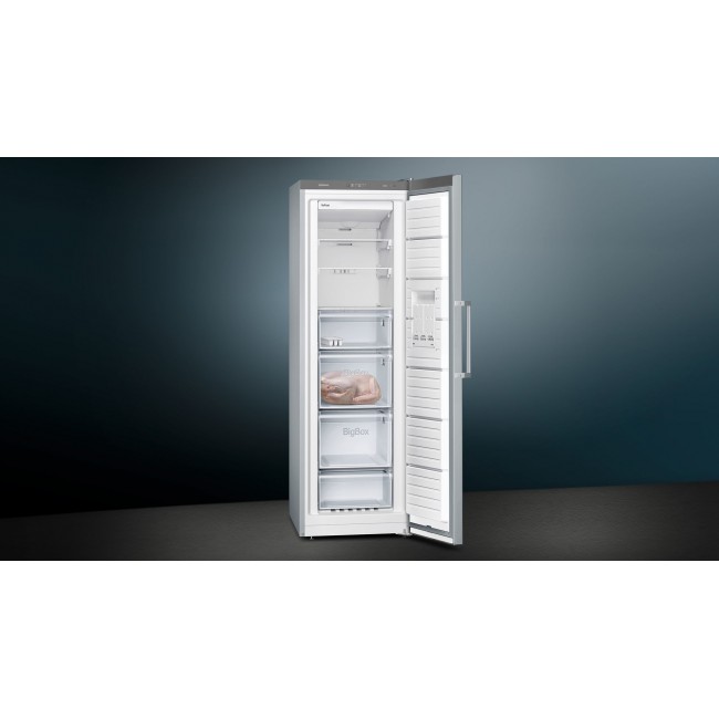 Siemens iQ300 GS36NVIEP freezer Upright freezer Freestanding 242 L Stainless steel
