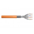 DIGITUS Cat.7 Installation Cable, S/FTP, B2ca, AWG 23/1, LSOH, 100m, orange