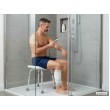 Rectangular shower stool with height adjustment Rectangular shower stool with height adjustment