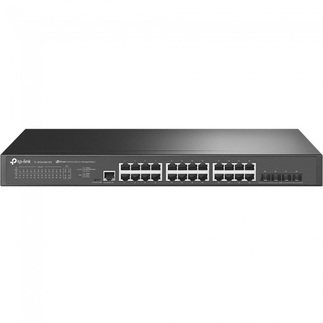 TP-Link JetStream TL-SG3428X-M2 network switch Managed L2+ 2.5G Ethernet (100/1000/2500) 1U Black TP-Link JetStream TL-SG3428X-M2 network switch Managed L2+ 2.5G Ethernet (100/1000/2500) 1U Black