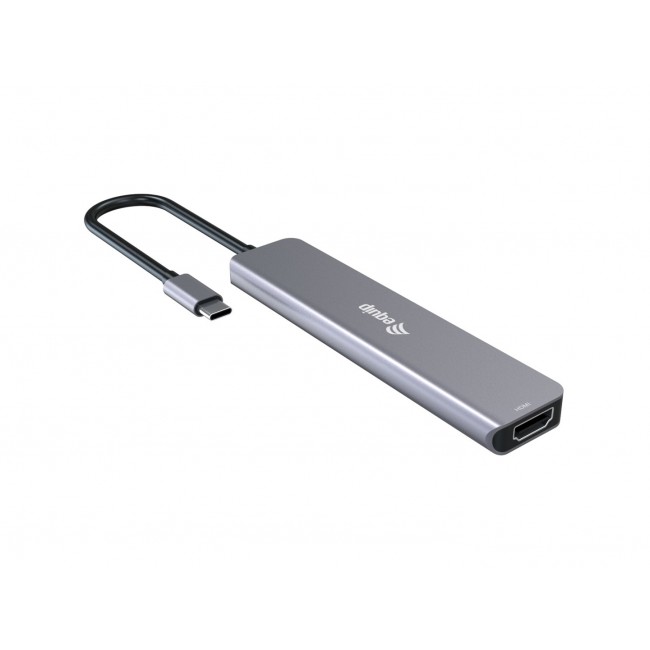 Equip USB-C 6 in 1 Multifunctional Adapter, HDMI 4K/30Hz, USB-C x 4 , USB-A x 1, 5Gbps, 100W USB PD