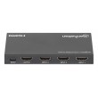 Manhattan 4K@60Hz 3-Port HDMI Switch, Switches Between Three HDMI Inputs on One HDMI Output (3x1), 18G, Automatic and Manual Switching, IR Remote Control, Black