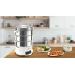 Tefal Convenient Series Deluxe VC502D steam cooker 3 basket(s) Countertop 900 W Stainless steel, White