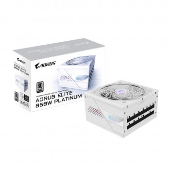 GIGABYTE AORUS ELITE P850W ICE Power Supply - PCIe 5.0, 80 PLUS Platinum, Fully Modular Design, 120mm Fan, ATX 3.0 compatible, EU Plug GIGABYTE AORUS ELITE P850W ICE Power Supply - PCIe 5.0, 80 PLUS Platinum, Fully Modular Design, 120mm Fan, ATX 3.0 compatible, EU Plug