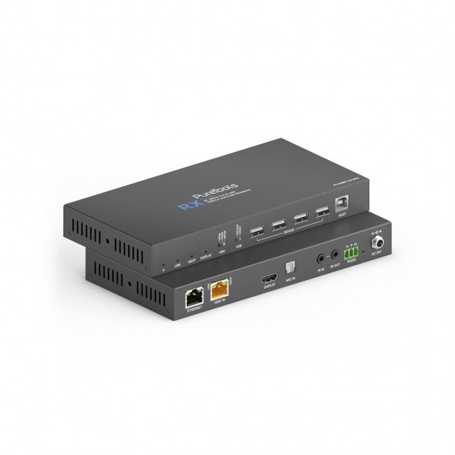 PureTools PT-HDBT-1010 AV extender AV transmitter & receiver Black