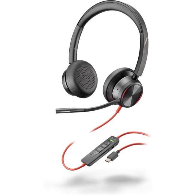 HP Poly Blackwire 8225 Stereo USB-C Headset +USB-C/A Adapter HP Poly Blackwire 8225 Stereo USB-C Headset +USB-C/A Adapter