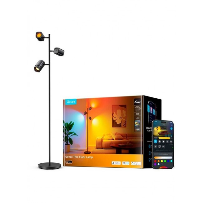 Govee H60B2 Tree Floor Lamp | Floor lamp | RGBWWIC, 1500lm, 2.4GHz Wi-Fi + Bluetooth