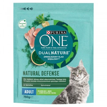 PURINA One DualNature Natural Defense Adult - dry cat food - 750 g