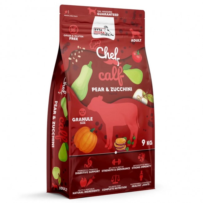 SYTA MICHA Chef Calf, pear and zucchini - dry dog food - 9kg