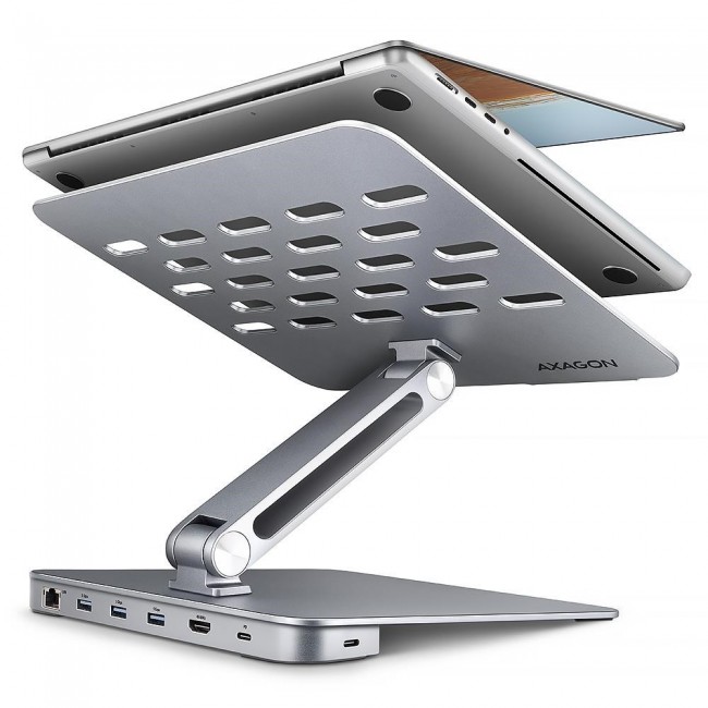 Axagon HMC-STND USB-C 5Gbps ALUMINUM STAND & HUB 7in1