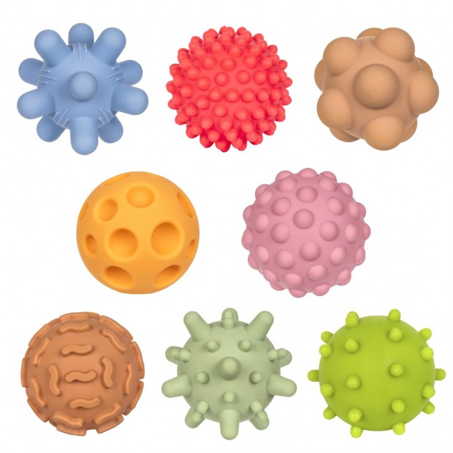 Sensory balls without holes TULLO pastel, 8 pcs Sensory balls without holes TULLO pastel, 8 pcs