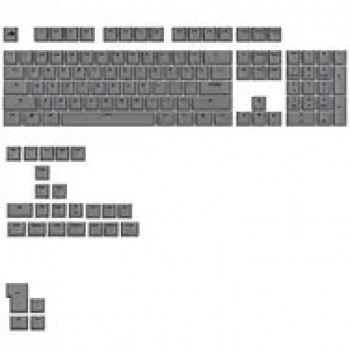 Glorious GPBT Basics Keycaps, ANSI Layout (US), PBT, Dye-Sub - Armor Grey