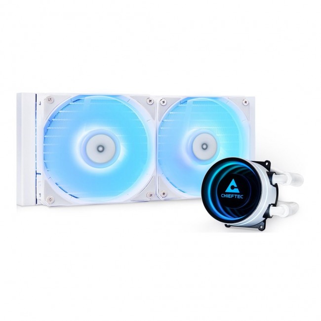 Chieftec ICEBERG 240-RGB-W Computer case All-in-one liquid cooler 12 cm White