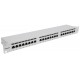Intellinet Patch Panel, Cat6a, FTP, 24-Port, 1U, Shielded, 90 Top-Entry Punch Down Blocks, Grey