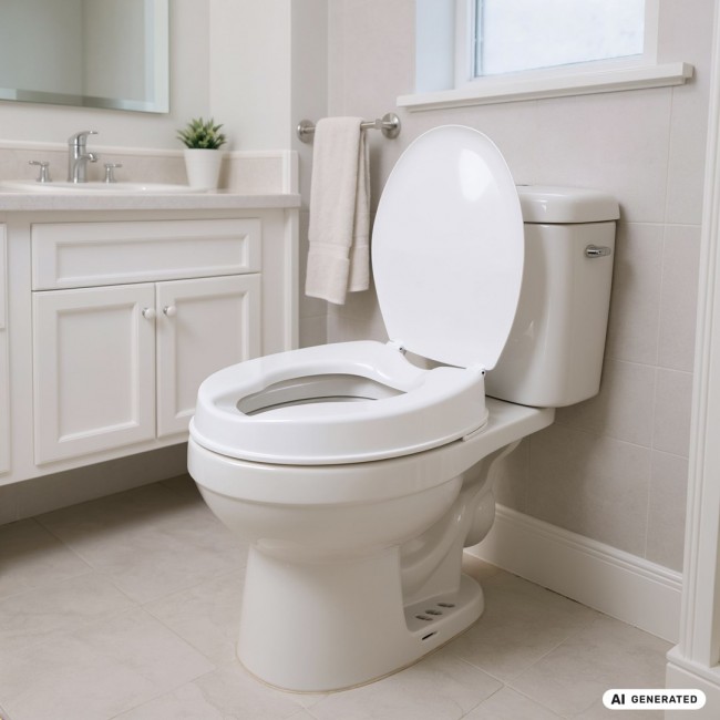 Toilet seat elevation cap with flap 10cm ActionMED NT10AM