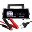 Qoltec Inteligentna mikroprocesorowa adowarka 12V 24V 25A| Prostownik z funkcją naprawy do akumulatora AGM GEL SLA | LCD