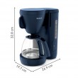 Tefal CM2M1410 Drip coffee maker 1000 W 1.25 l Navy blue