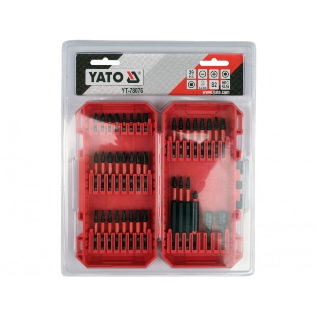 YATO Impact Screwdriver Bit Set, 39 Pieces, YT-78076
