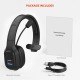 Audiocore 74452 Bluetooth Headset Headphone Noise Reuction Microphone Call CenterGoogle Siri Office Wireless