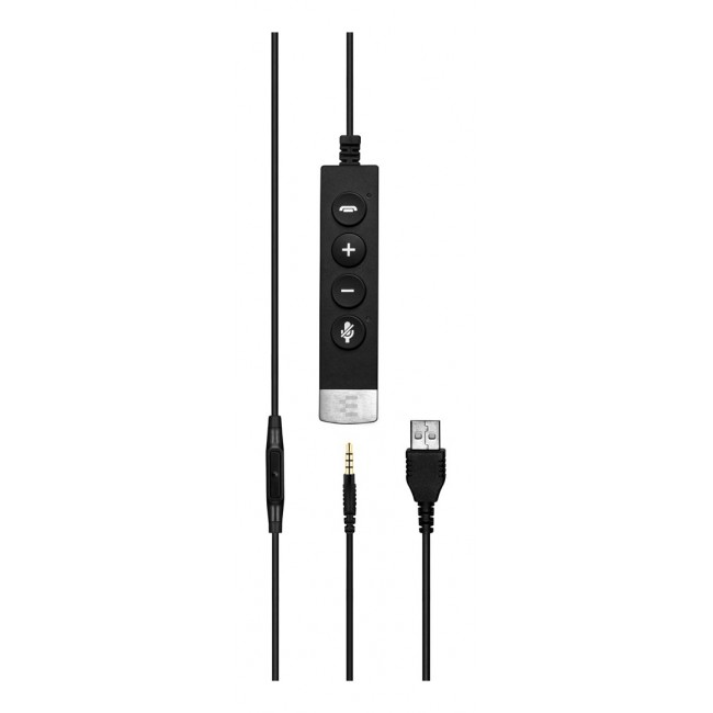 EPOS Sennheiser Headset Impact SC 635 USB-A 3,5mm USBA 3,5mm mono black silver (1000643) EPOS Sennheiser Headset Impact SC 635 USB-A 3,5mm USBA 3,5mm mono black silver (1000643)