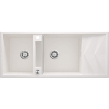 2-bowl magnetic granite sink with drainer