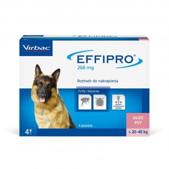 VIRBAC Effipro L (20-40 kg) - drops against fleas and ticks for dogs 4 pcs