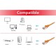 Equip Cat.6A S/FTP Patch Cable, 30m, Orange