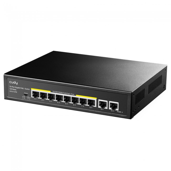 Cudy GS1010PE network switch Unmanaged Gigabit Ethernet (10/100/1000) Power over Ethernet (PoE) Black Cudy GS1010PE network switch Unmanaged Gigabit Ethernet (10/100/1000) Power over Ethernet (PoE) Black
