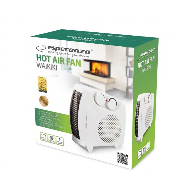Esperanza EHH004 electric space heater Indoor Black,White 2000 W
