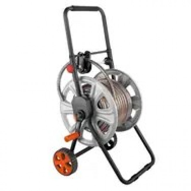 Garden hose reel, metal, for up to 60m of 1/2