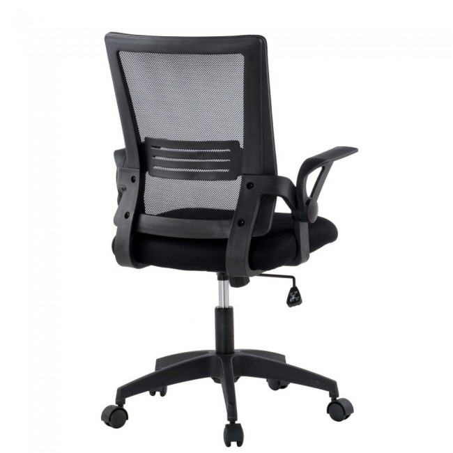 Techly Black Office chair with padded seat and net fabric back Techly Black Office chair with padded seat and net fabric back