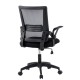 Techly Black Office chair with padded seat and net fabric back Techly Black Office chair with padded seat and net fabric back