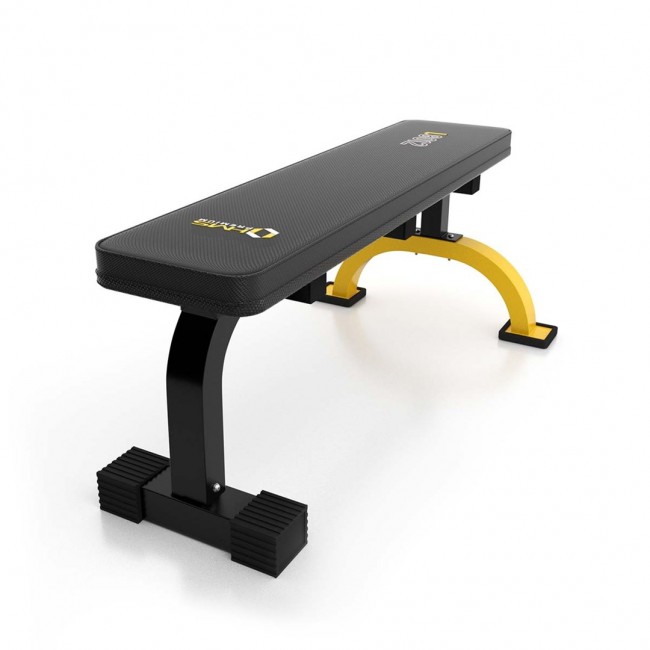 HMS Fitness L8012 Flat weight training bench Gym, Home Black, Yellow HMS Fitness L8012 Flat weight training bench Gym, Home Black, Yellow