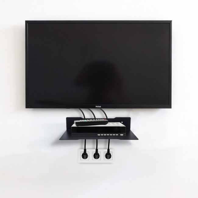 Maclean decoder wall shelf, single, max. 5kg, steel, MC-122 Maclean decoder wall shelf, single, max. 5kg, steel, MC-122
