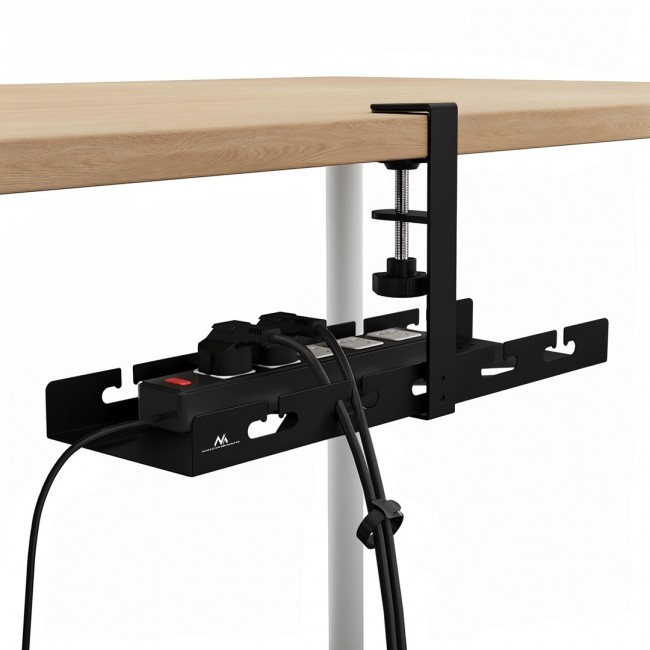 Maclean under-desk cable organizer, max load 5kg, black, MC-105 B Maclean under-desk cable organizer, max load 5kg, black, MC-105 B