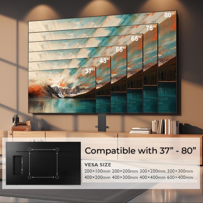 Maclean MC-866T Smart Motorized Electric TV Lift TUYA Mobile App Floor Mount Bracket Alexa Google Home 37''-80'' 60kg Cabinet VESA (EU plug) Maclean MC-866T Smart Motorized Electric TV Lift TUYA Mobile App Floor Mount Bracket Alexa Google Home 37''-80'' 60kg Cabinet VESA (EU plug)