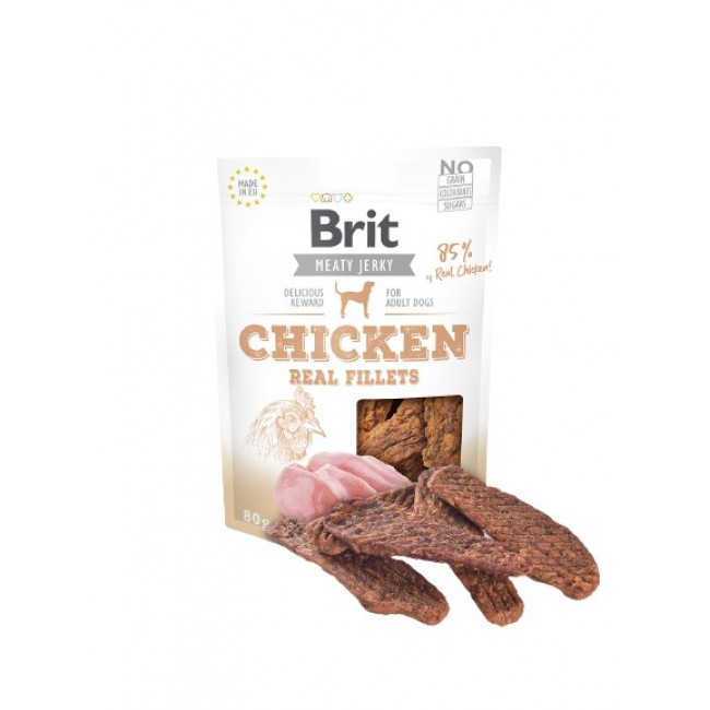 BRIT Meaty Jerky Chicken Fillets - dog treat - 80 g BRIT Meaty Jerky Chicken Fillets - dog treat - 80 g
